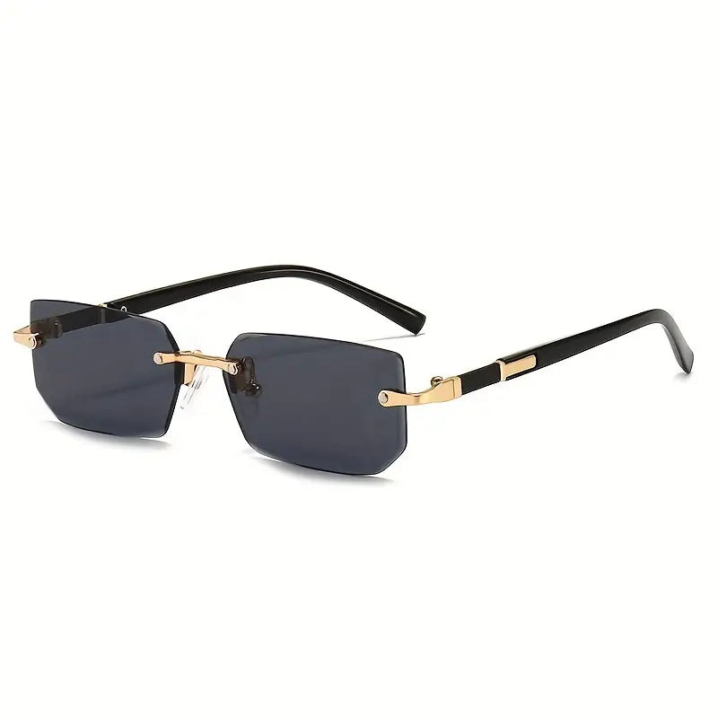 Trendy Rimless Cut Edge Rectangle luxury sunglasses ๐ถ๏ธ A014