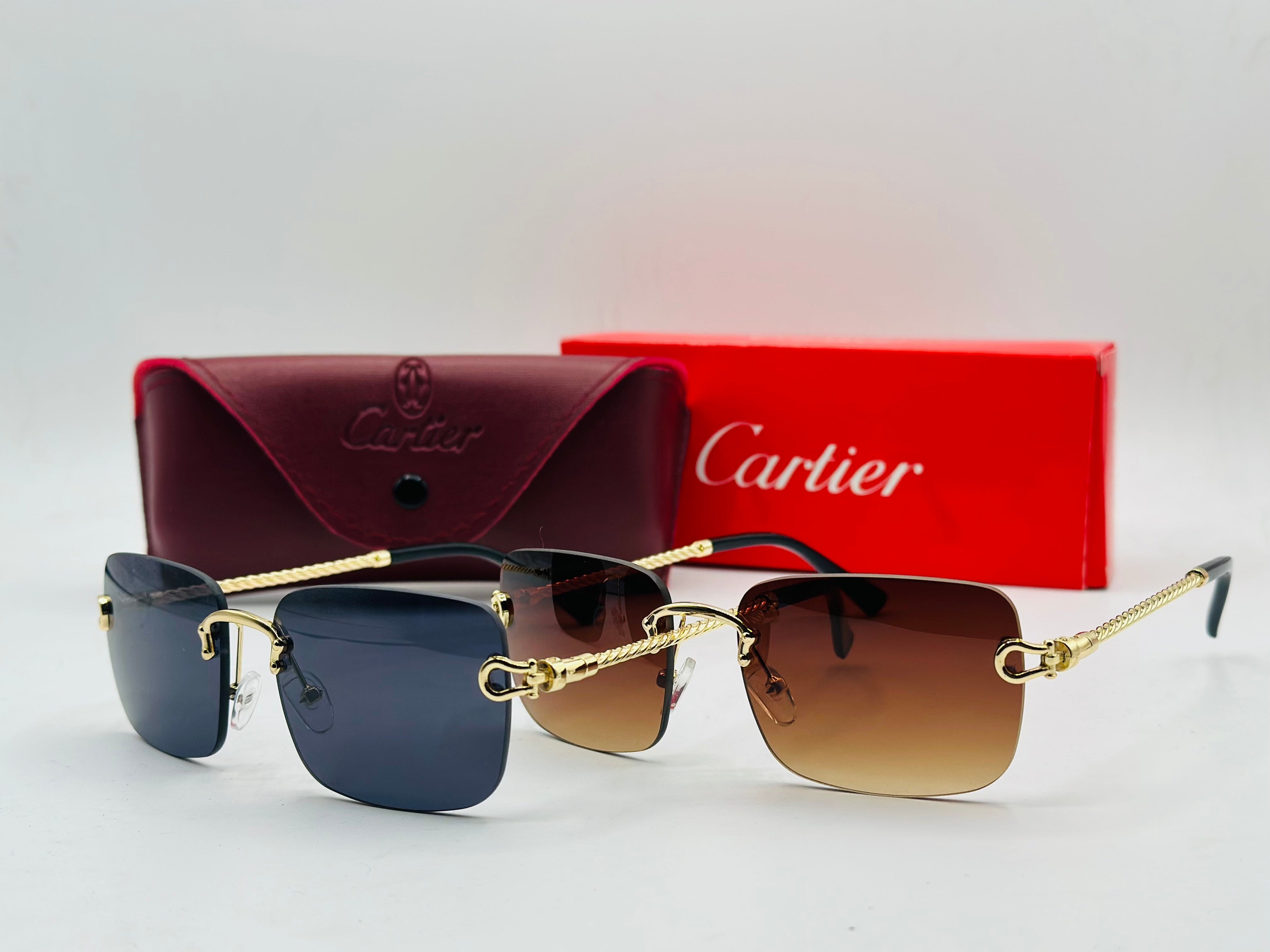 Rolling Sides Rimless luxury sunglasses 🕶️