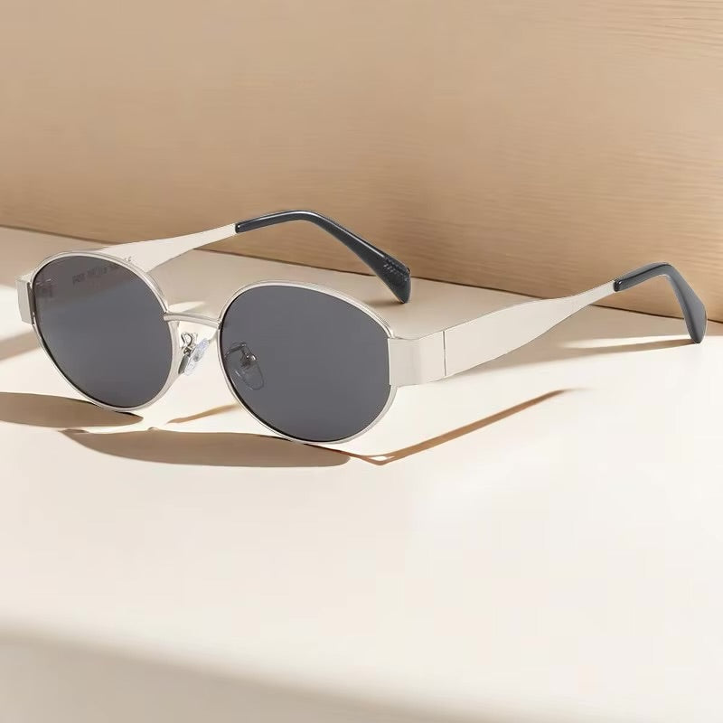 Trendy Oval shape Metal Premium sunglasses 🕶️ A024